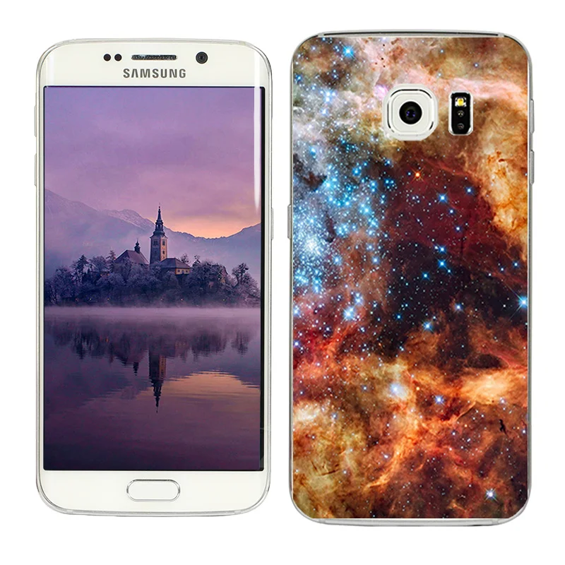 Чехол для Samsung S6 Edge мягкий ТПУ чехол накладка с рисунком Galaxy edge силиконовый G925
