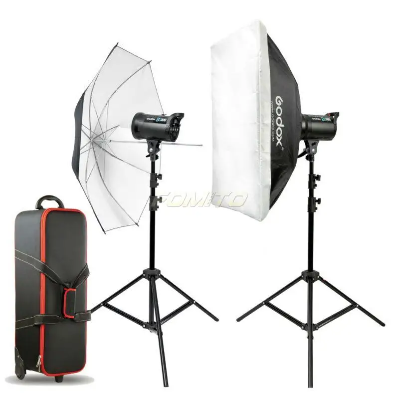 

Godox DS200-E 2pcs*DS series Studio Flash Kit Video Photo Studio lighting kit Flash Kit photography flash lighting kit DS200
