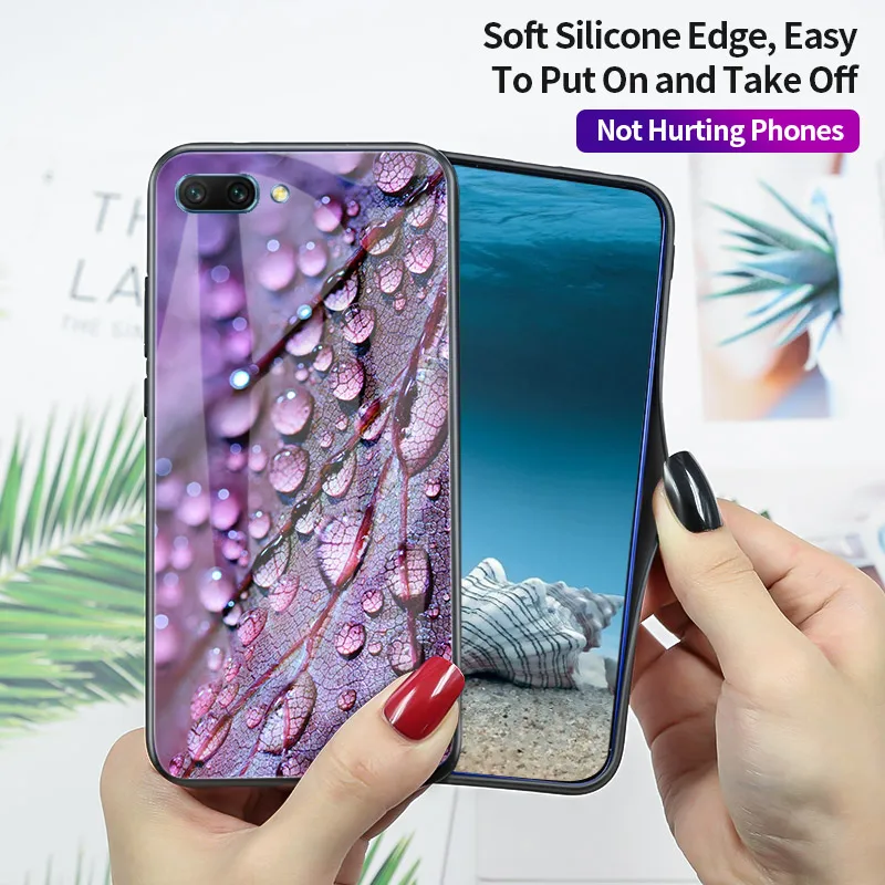 PC + TPU هواوي الشرف 10 حالة الهاتف الغطاء الخلفي هواوي الشرف 10i 9 لايت 7C 8C 8A حالة فوندا هواوي الشرف 7A برو حالة الشرف 8X كوكه