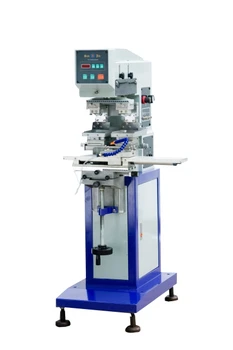 

Pneumatic shuttle around double color pad printing machine