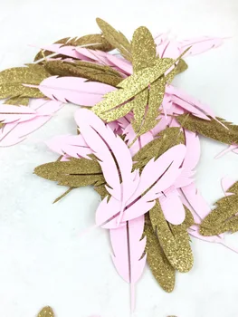 

Feather Confetti | Bohemian Baby Shower | Boho Party Theme | Boho Chic Table decor scrapbook Confettis