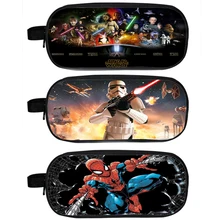 Star Wars Pencil Holder Superhero Spiderman Badass Heros Deadpool Case Children School Cases Kids Bag Material Escolar Lapices