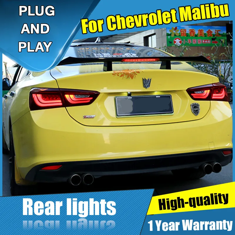 Top Car Styling LED Tail Lamp for Chevrolet Malibu Tail Lights 14-18 for Malibu Rear Light DRL+Turn Signal+Brake+Reverse LED light 4