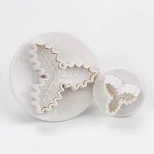 12 компл./лот) Пластик 2 шт. три-листья Форма Фондант Плунжер Резаки для SIM-карт комплект