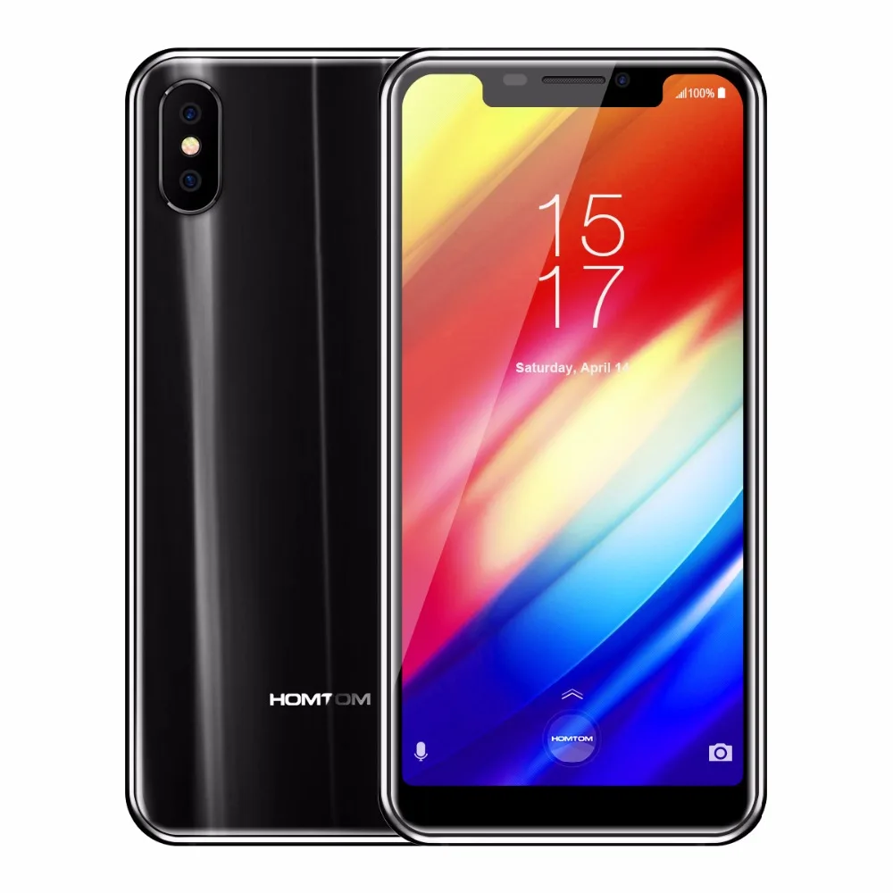 HOMTOM H10 5,85 дюймов Android 8,1 смартфон 4 ГБ ОЗУ 64 Гб ПЗУ Face ID MTK6750T Восьмиядерный 16 МП 3500 мАч OTA мобильный телефон