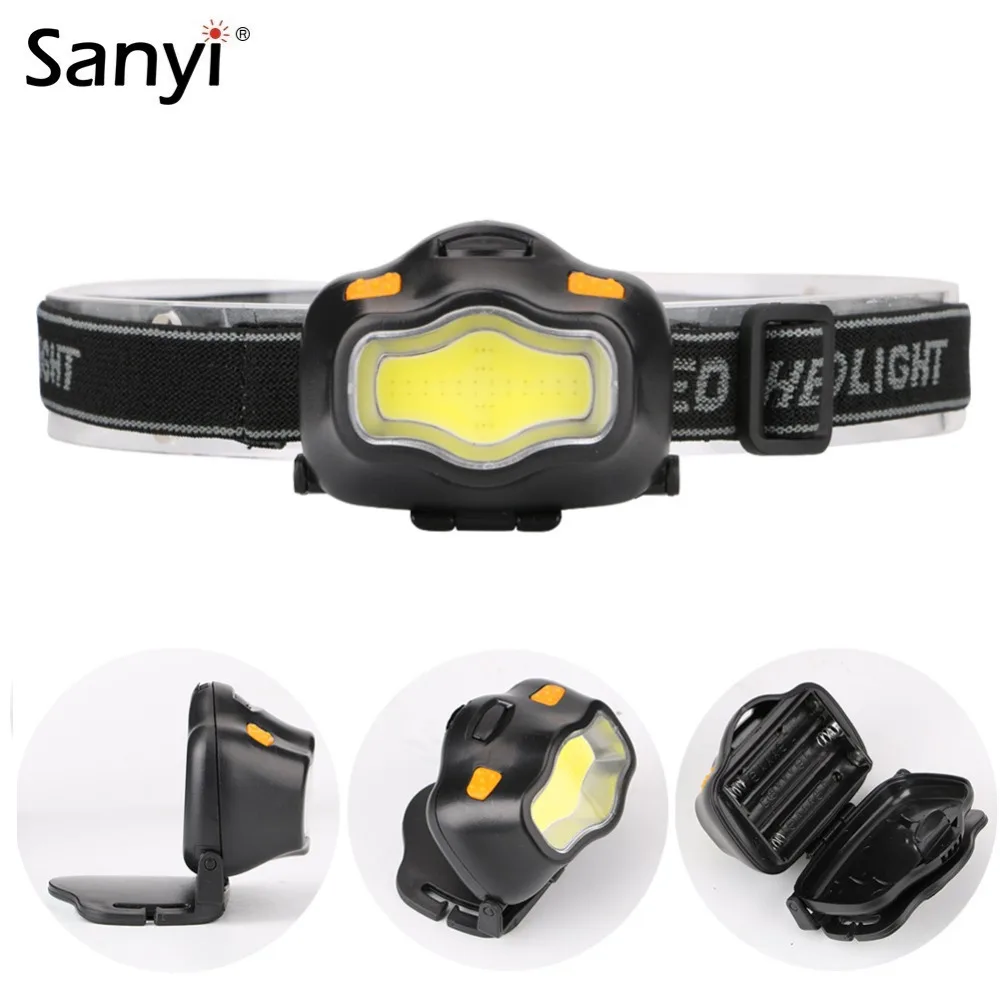 

Mini Head Lamp 3 Modes Waterproof COB LED Flashlight Super Bright Headlight Headlamp Torch Lanterna with Headband Use 3*AAA