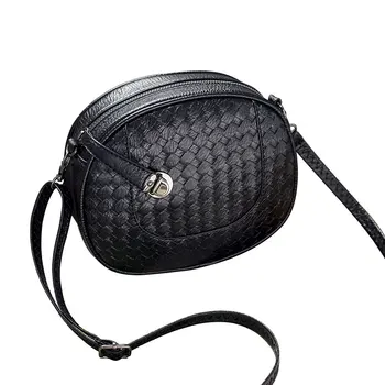 

2018 Hot Crossbody Bags For Women Casual Messenger Bag For girl hand Pu Leather weave Shoulder Bags