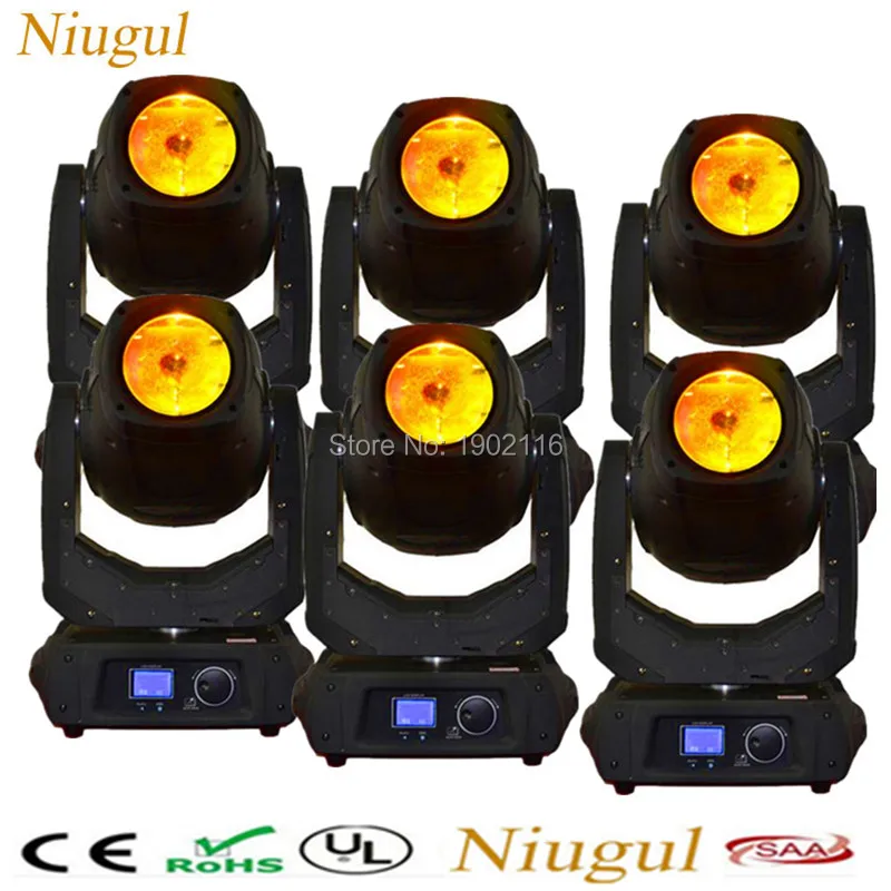 

6PCS 280W Beam Light Professional DMX512 Stage Effect Lighting 280W Beam 10R Bar Disco DJ 3in1 Beam Wash Spot Moving Head Light