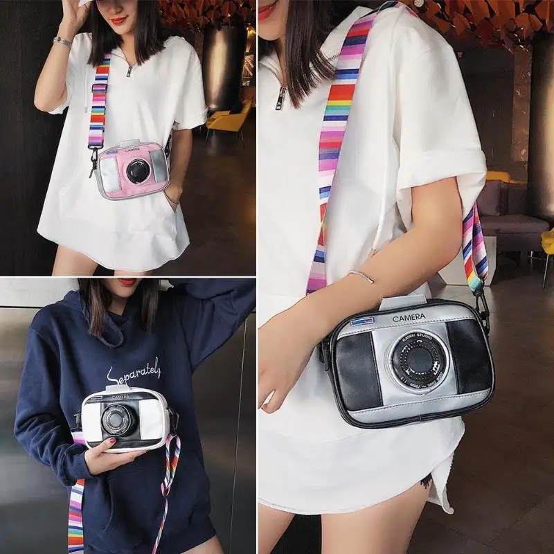 

Cute Crossbody Bag for Women Camera Purses and Handbag Shoulder Bag Casual Zipper Wallet Messenger Bag Soft Totes Bolsa Feminina