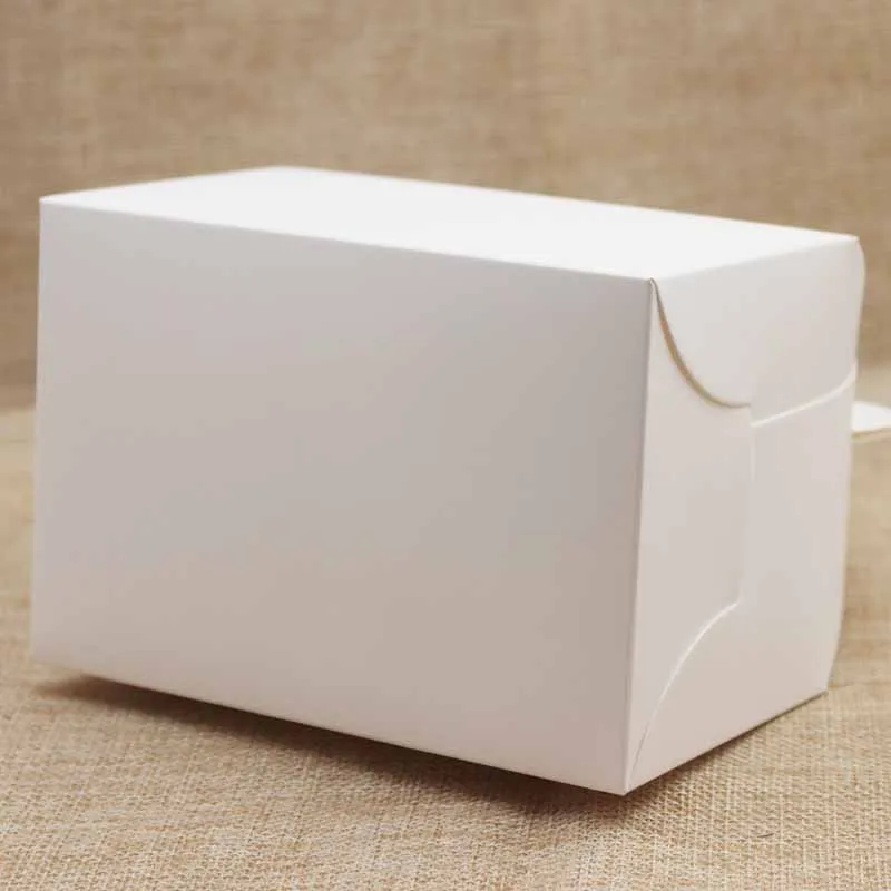 10 шт./лот большая крафт-бумажная коробка подарки с ручкой Свадьба/конфета белая картонная коробка для торта черная коробка для кексов для упаковки подарков