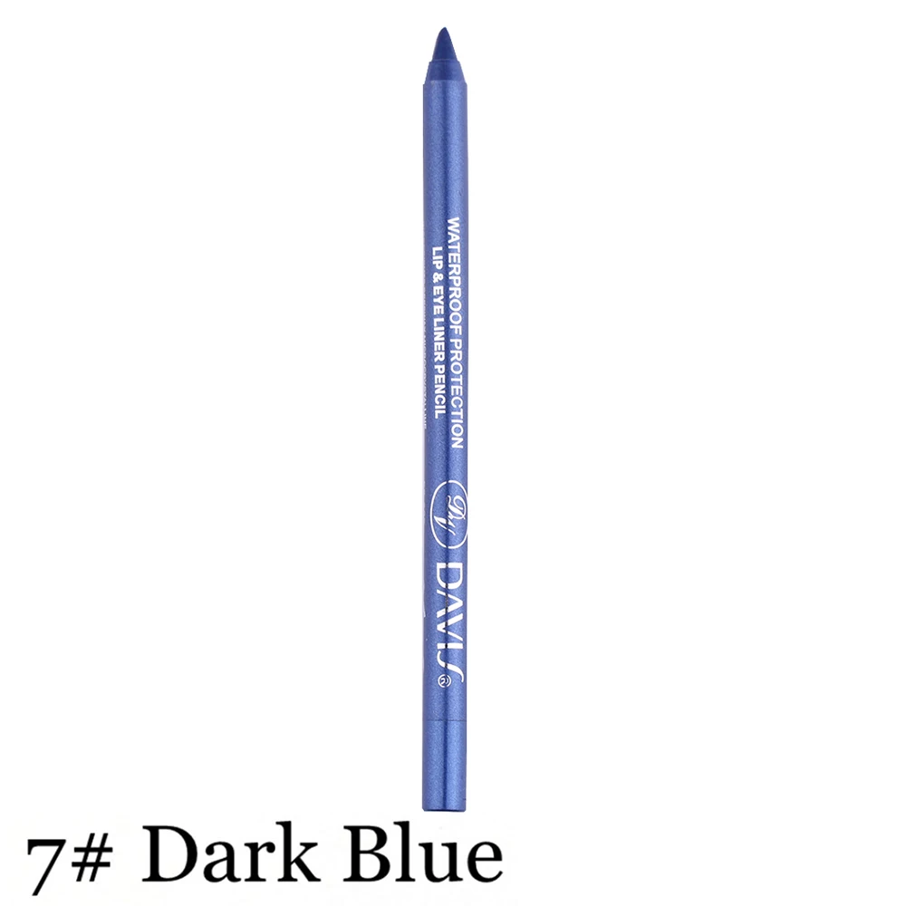 1PC Long-lasting Waterproof Eye Liner Pencil Pigment Waterproof White Color Eyeliner Makeup Makeup Tools Hot Sale - Цвет: Dark blue