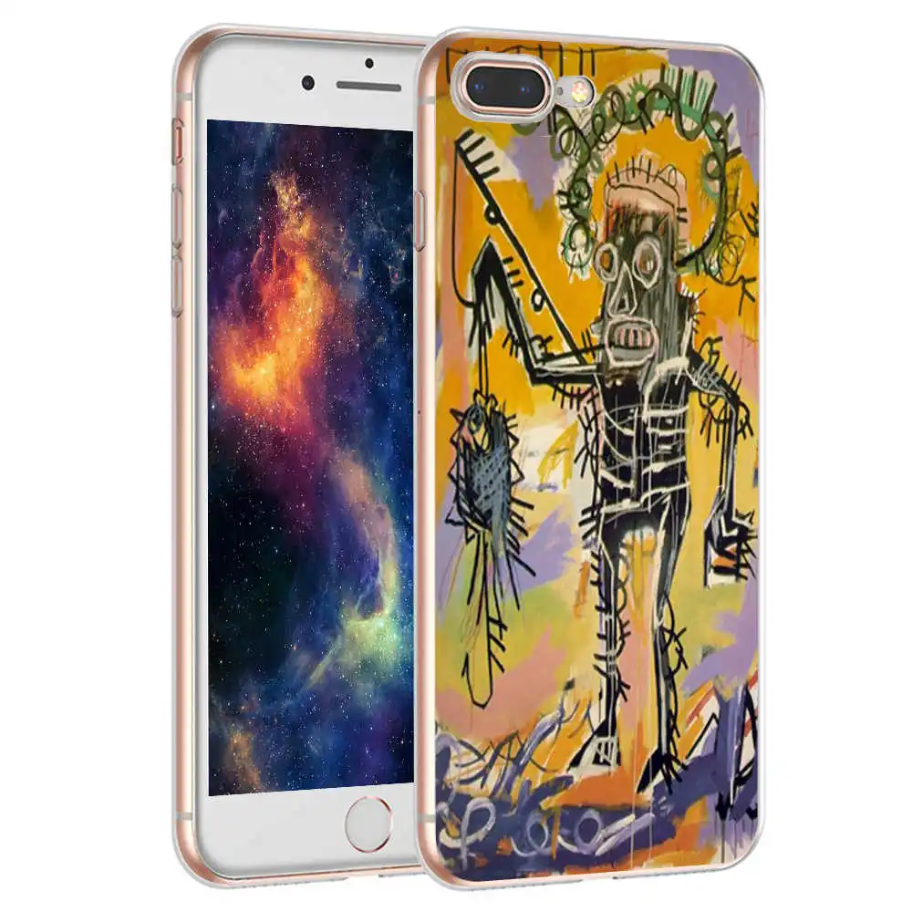 Minason, художественный чехол с граффити Jean Michel Basquiat для iPhone X, 5 S, 5S, XR, XS Max, 6, 6 S, 7, 8 Plus, мягкий силиконовый чехол для телефона, Fundas - Цвет: SJK2136007TM