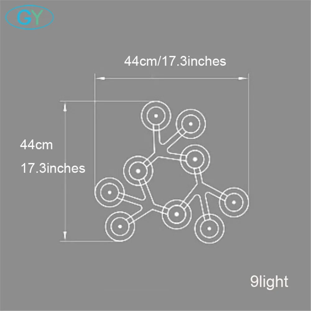 Белый 9/12/15/18/21/24/30/36 светильник светодиодный Люстра Арт Деко дизайн круг люстры обеденная гостиной потолочный светильник светодиодный светильник s - Цвет абажура: 9light