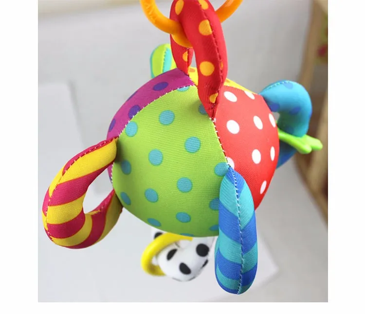 Яркие ткани мяч детские игрушки 0-12 месяцев висит детские игрушки раннего образования детские погремушки яркая ткань мяч детские игрушки
