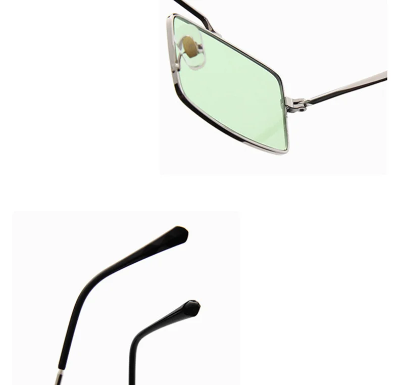 Очки-калейдоскопы небольшой прямоугольник солнцезащитные очки Для женщин Брендовая Дизайнерская обувь Для мужчин металлический каркас