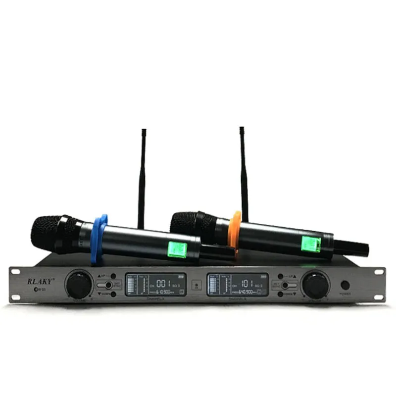 RLAKY двойной способ цифровой UHF беспроводной микрофон с 2 металлические Handhelds для