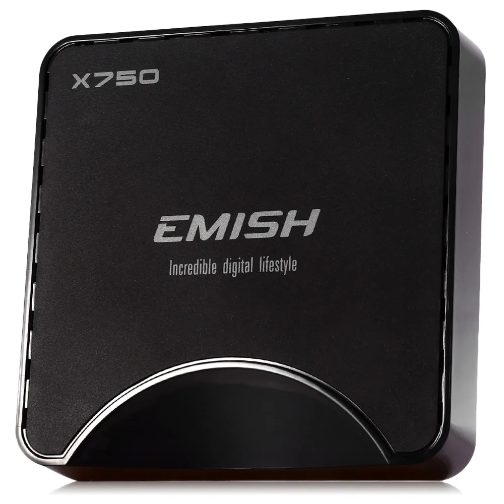 

EMISH X750 TV Box Amlogic S905 Quad Core 1GB RAM 8GB ROM Android 5.1 Support 2.4G WiFi Bluetooth 4.0 HDMI 10 / 1000 LAN