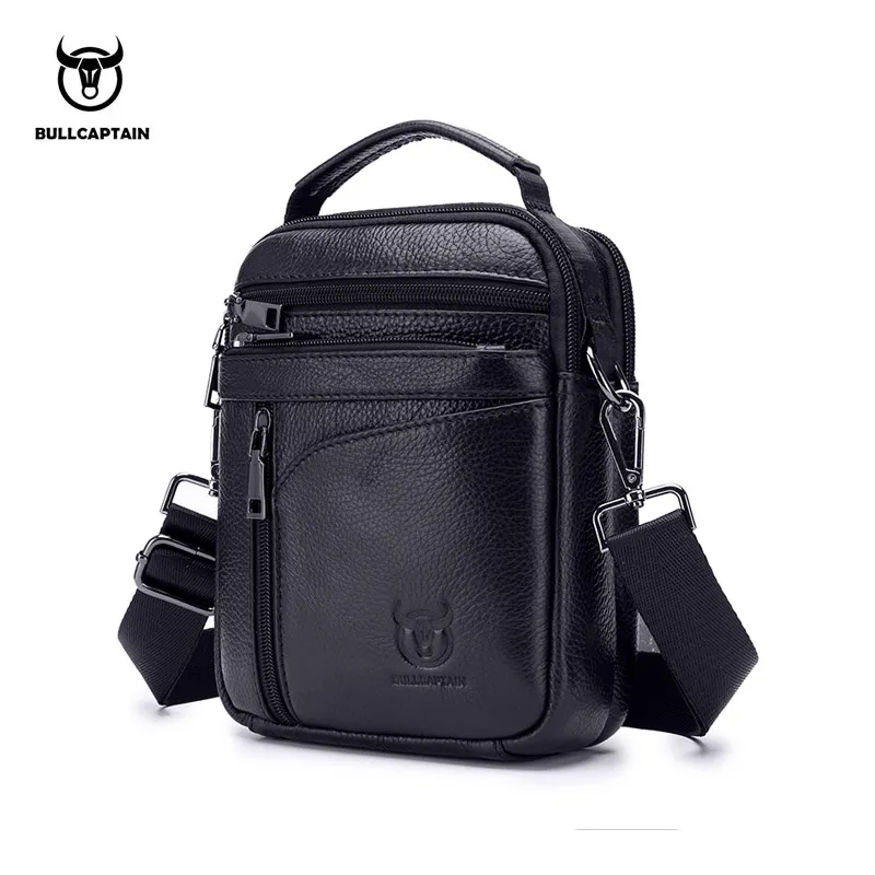 BULLCAPTAIN 2018 New Men Bag Genuine Leather Man Brand Crossbody Shoulder Bag Small Business Bags Male Messenger Leather Bags BULLCAPTAIN 2018 New Men Bag Genuine Leather Man Brand Crossbody Shoulder Bag Small Business Bags Male Messenger Leather Bags