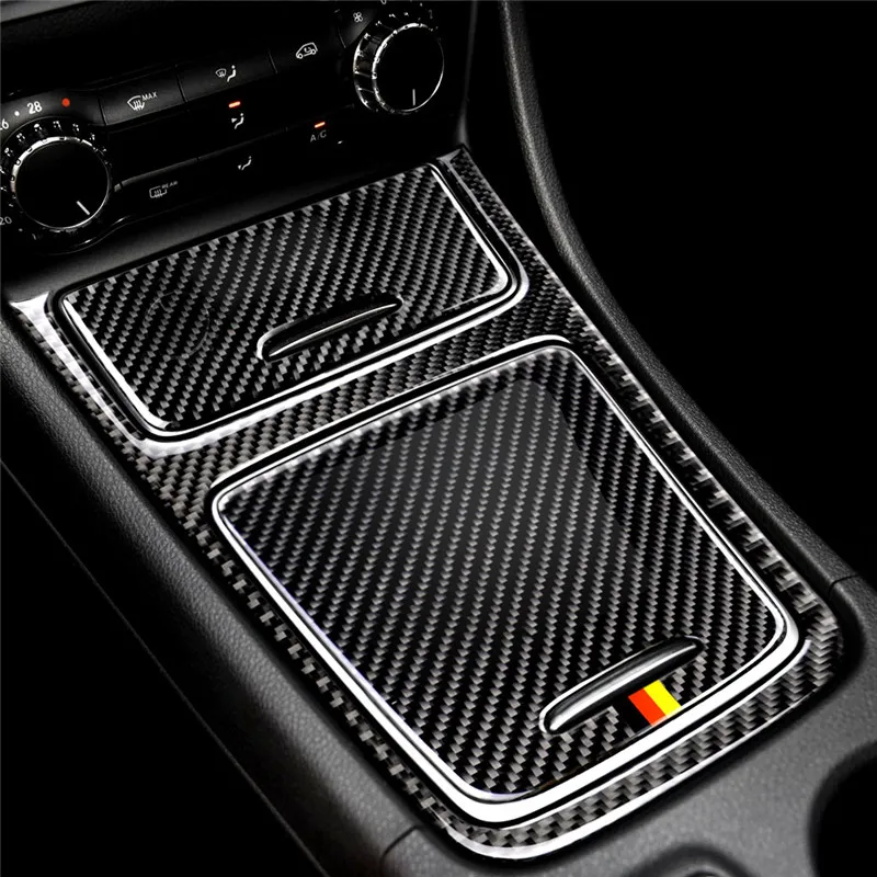 Carbon Fiber Central Control Panel Stickers Decoration Trim Car Covers for Mercedes A Class CLA
