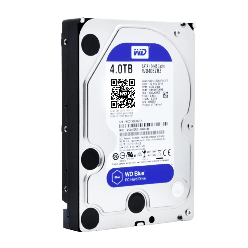 Western Digital WD Blue WD40EZRZ 4TB hdd SATA 3.5 inch hard disk drive Internal HDD desktop SATA 6GB/S 64MB Cache For compute