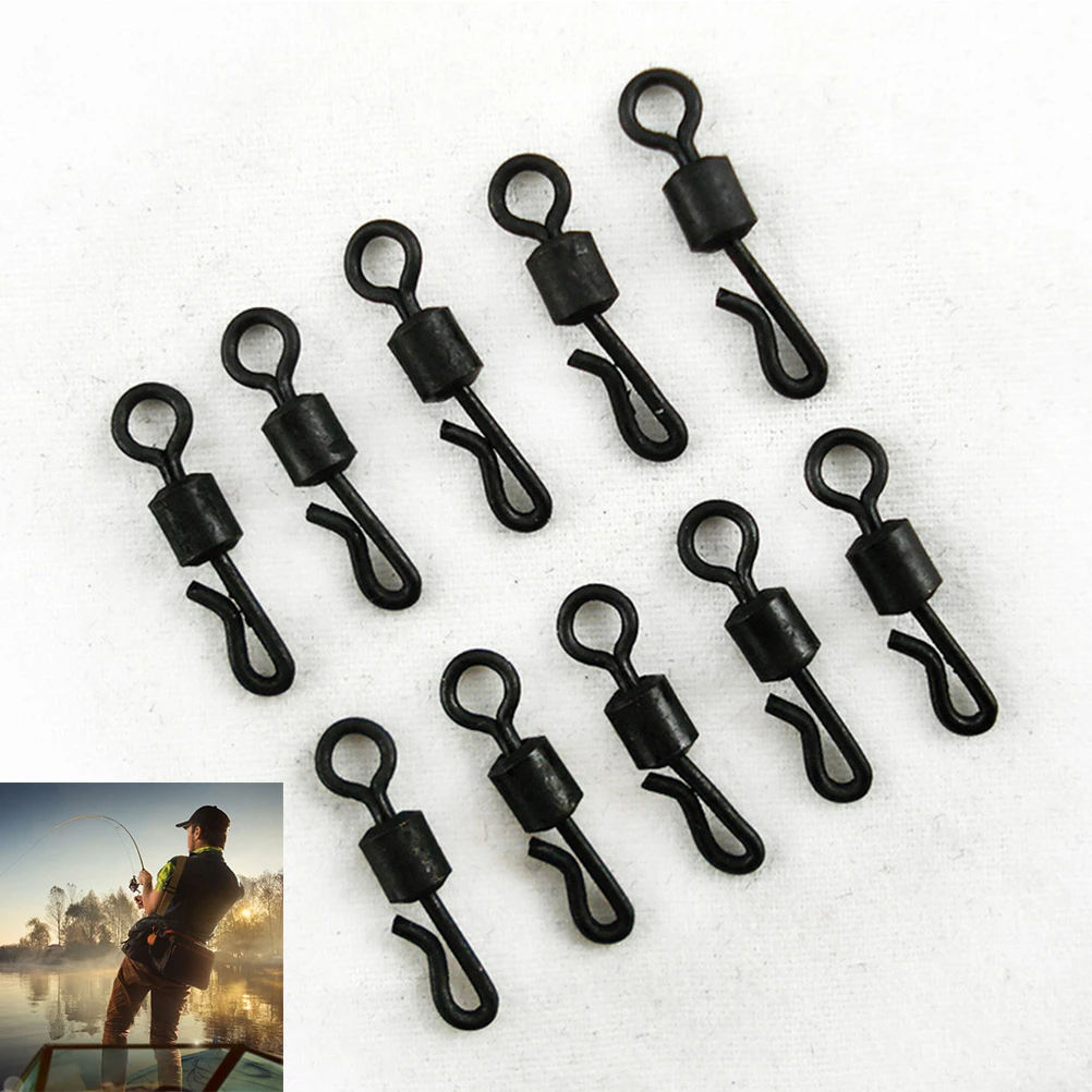 20Pcs Fishing UKsize 4 Quick Change Swivel Fishing Terminal Q Shape