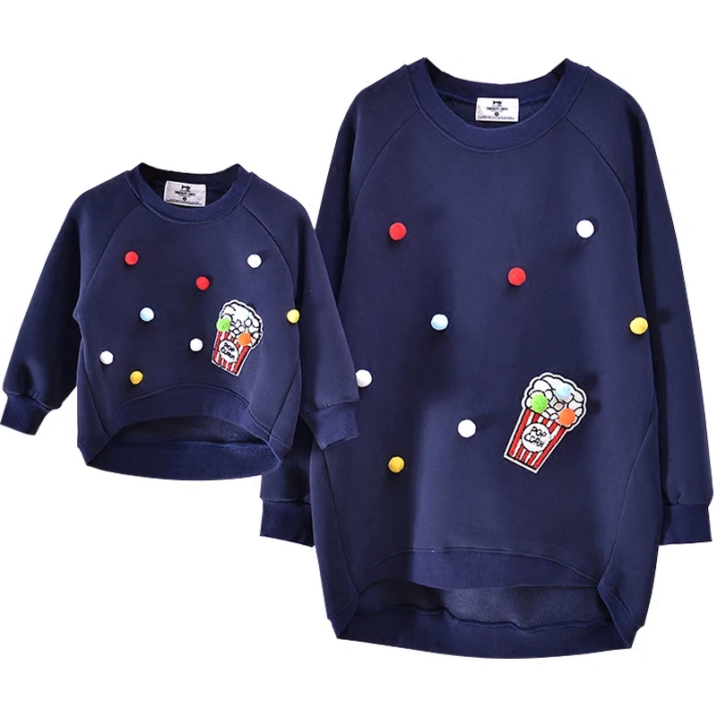 

2018 Christmas Family Look Deer Mommy Me Clothes Matching Family Outfit Mother And Daughter Clothes Mom Son Sweatshirt red blue