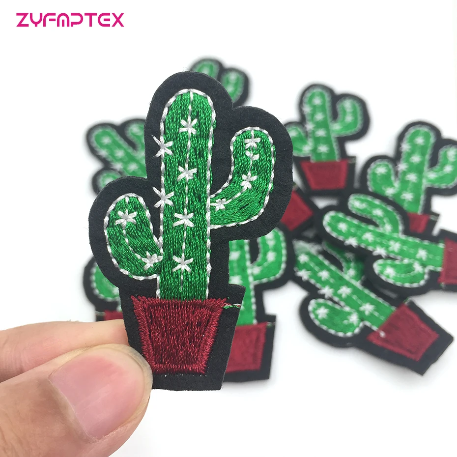 

ZYFMPTEX 2017 Sale 3Pcs/Lot Eco-Friendly Stickers For Clothes Sew-on Handmade The Patch Is Stuck Thermocollants Cartoon Plant