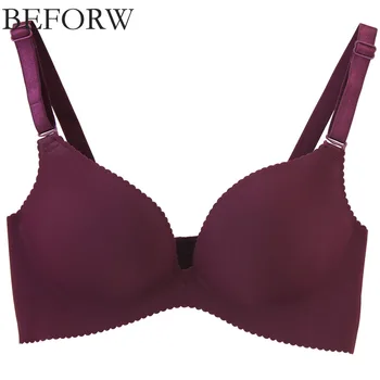 

BEFORW Sexy Seamless Bras Women Gather Adjustable Straps Underwear Women Push Up Bra Ultra Boost Solid Lingerie Underwear