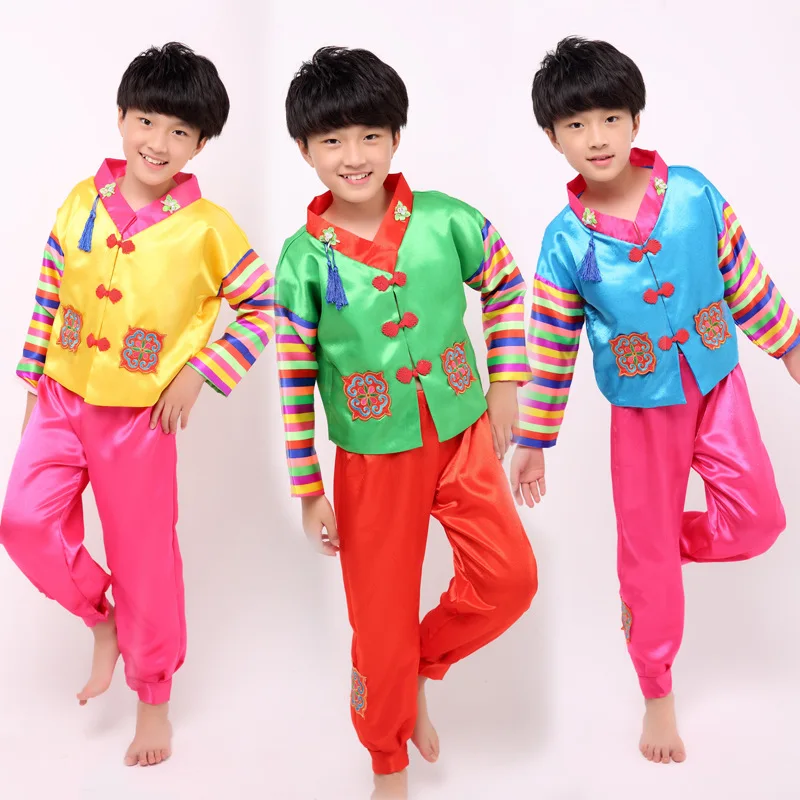 Boy Korean Traditional Costumes Children Hanbok Clothing ethnicminority