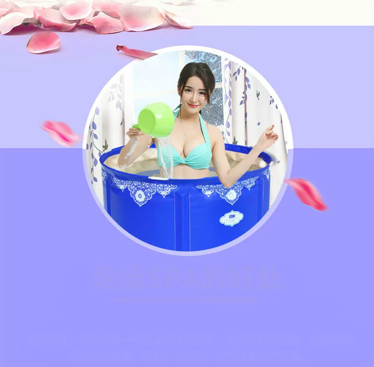 Новый складной Портативный Ванна бочка с крышками Бесплатная надувные пластиковая Ванна для детей и взрослых экологически чистые