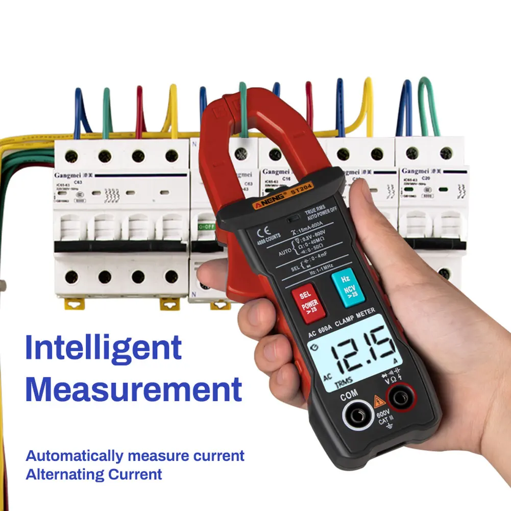 ST204 4000 отсчетов Авто Цифровой DC/AC Ток Клещи для измерения напряжения мультиметр