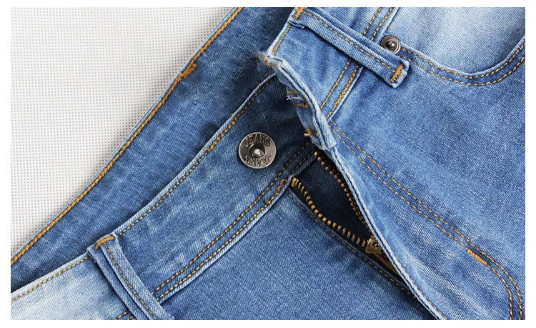 2017 autumn and winter fashion Europe and the United States foreign trade women's holes Slim stretch jeans feet pencil jeans (10)