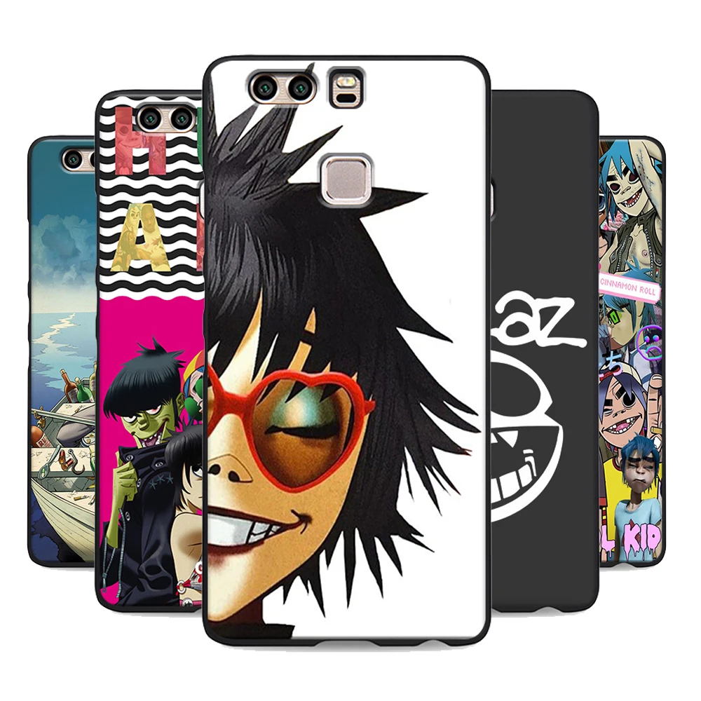 Смирение gorillaz чехол для телефона huawei p8 p9 p10 lite p20 pro mate 10 мягкий силиконовый черный