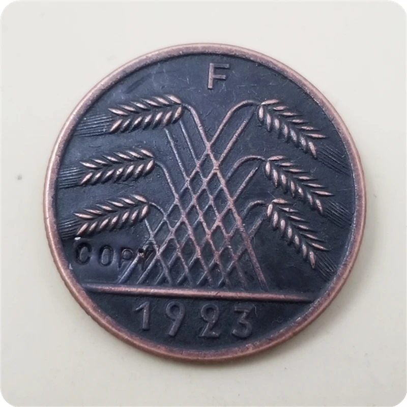 1923 D F G J ГЕРМАНИЯ 50 Rentenpfennig копия монет памятные монеты художественная