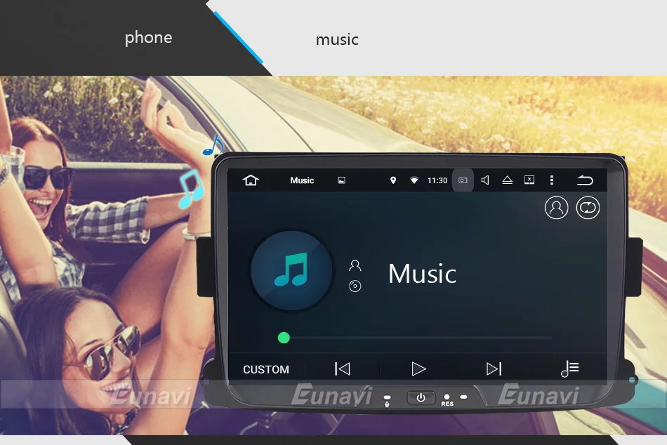 Eunavi 1 Din 8 ''Android 9,0 Автомобильный gps Navi Радио стерео для Dacia/Sandero/Duster/Renault/Captur/Lada/Xray 2 Logan 4G ram wifi USB