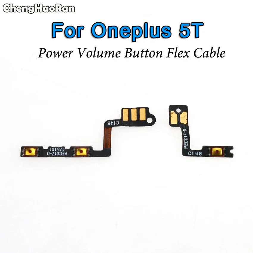 ChengHaoRan кнопка включения/выключения громкости вверх/вниз гибкий кабель для OnePlus One 1 2 3 3t 5 5T 6T X A0001 A3000 Запасная часть - Цвет: For Oneplus 5T