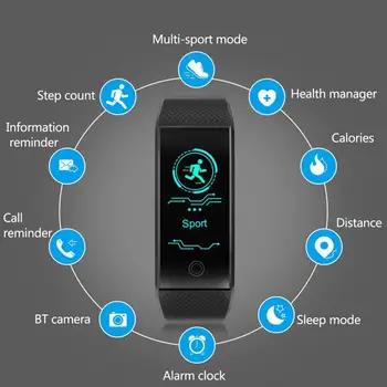 

Sports Step Smart Wristband Smart Wristband Intelligent Health Monitoring Temperature Lighting