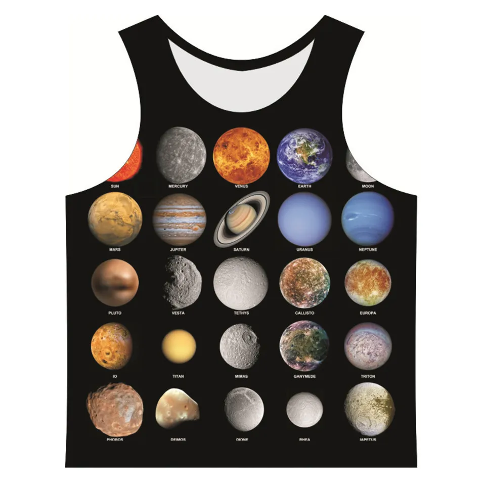 

Joyonly Children Fashion Galaxy Earth Moon Sun Star Universe Design Vest 2018 Summer Boys/Girls 3d T-shirt Kids Casual T shirts