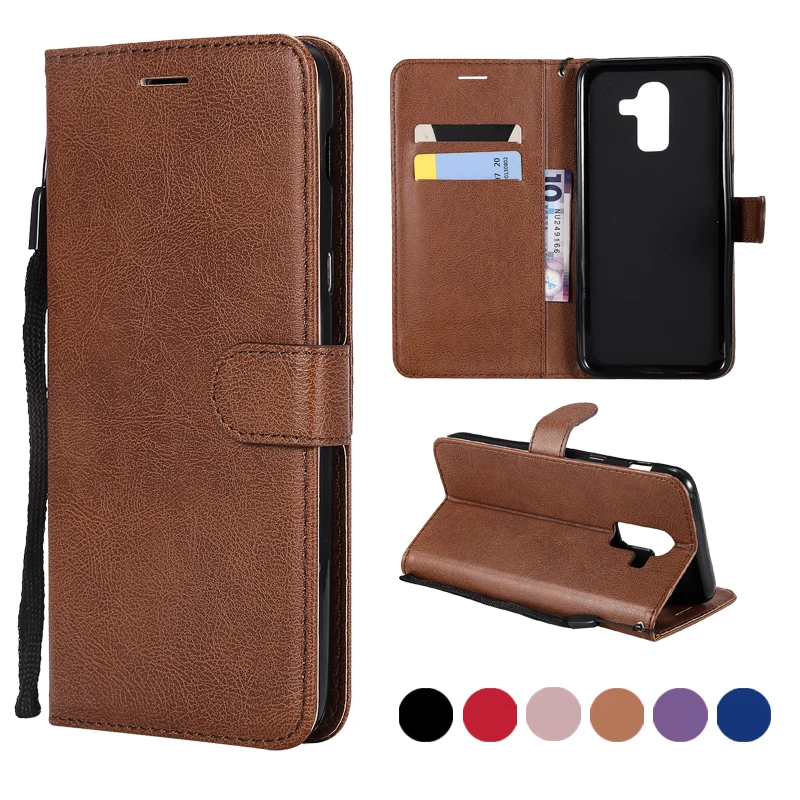 

Phone Cases on for Samsung Galaxy J8 2018 case for Fundas Samsung J8 2018 cover Luxury Plain Wallet Flip Cover Leather Case Capa