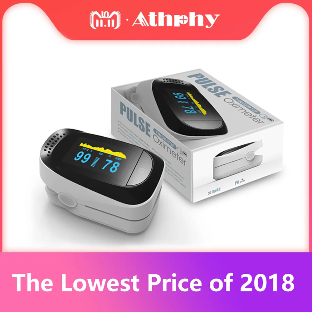 

Athphy Pulse Oximeter OLED Finger Oximetro Digital Blood Oxygen Saturation Meter SPO2 PR PI Alarm New Pulsioximetro Health Care