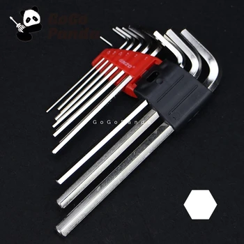

Free Shipping 9 IN 1 Long Type Hex Key Wrench Set CRV Material 1.5 2 2.5 3 4 etc. SHX-0119