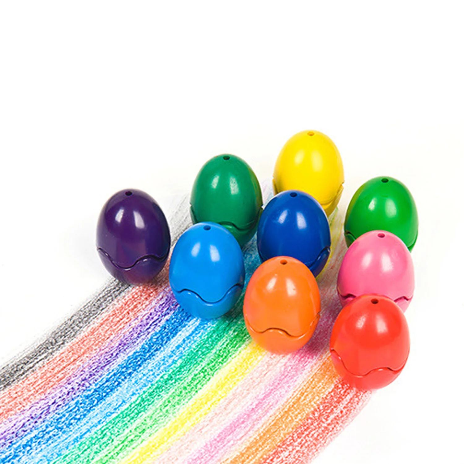 

9PCS Kids Cute Cartoon Colored Egg Shaped Crayons Colorful Crayon Egg Pencils DIY Painting Drawing Coloring Graffiti Toy