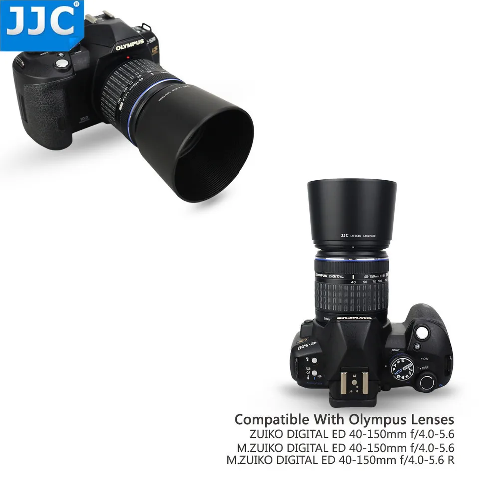 Jjc Reversible Lens Hood Shade For Olympus M Zuiko Digital Ed 40 150mm 1 4 0 5 6 R Repaces Olympus Lh 61d Black Silver Lens Hood Jjc Lens Hoodjjc Hood Aliexpress