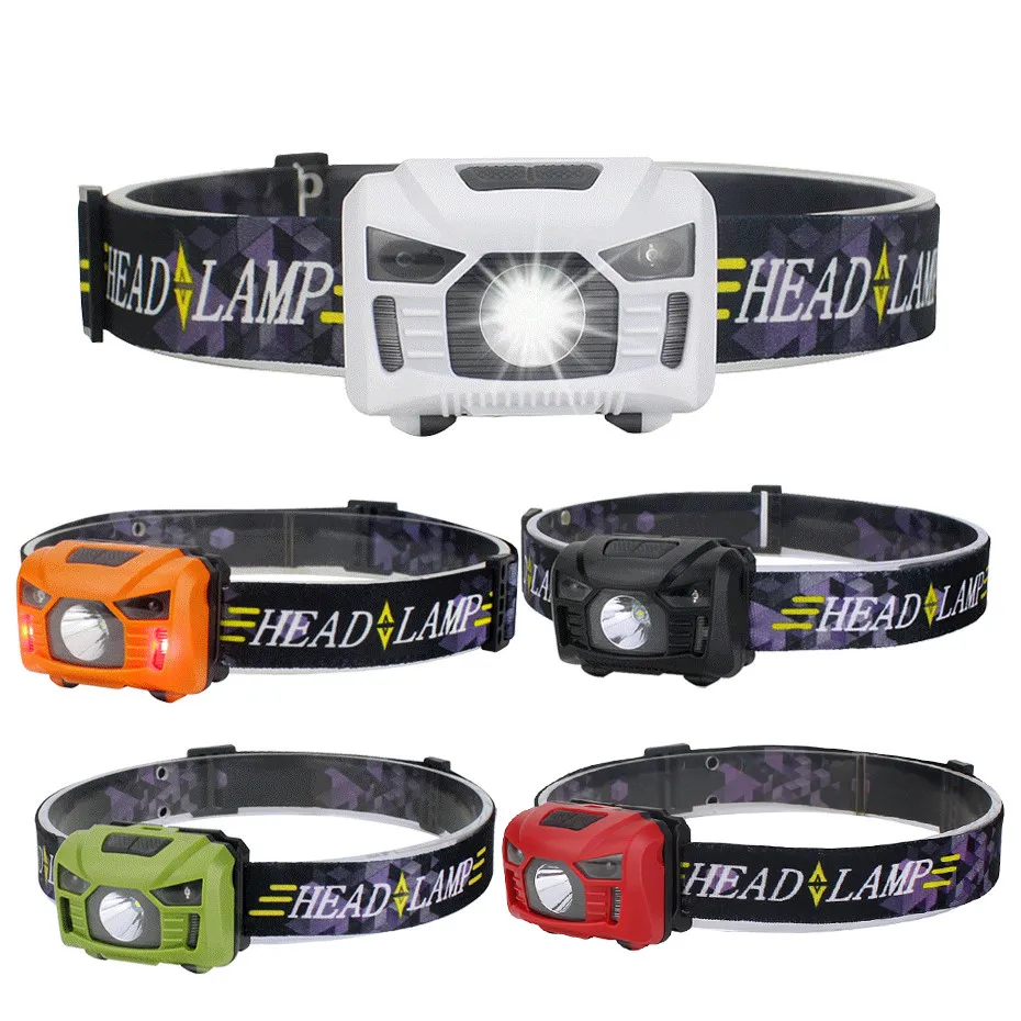 

5W XPE Mini Led Head Lamp Flashlight Torch USB Charger Headlight Lanterna With LED Body Motion Sensor for Camping Hunting