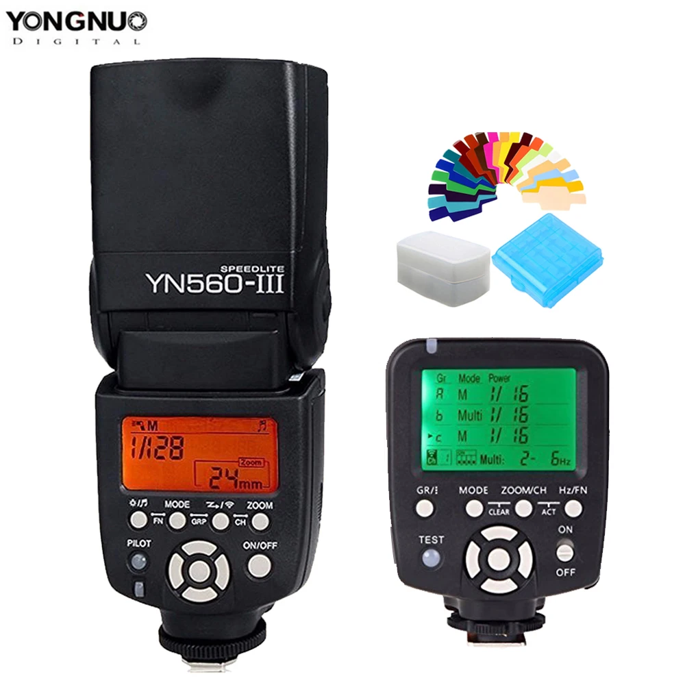 

YONGNUO YN-560 III YN-560 III YN560-III Wireless LCD Speedlite Flash + YN-560TX-II Flash Controller For Canon Nikon DSLR Camera