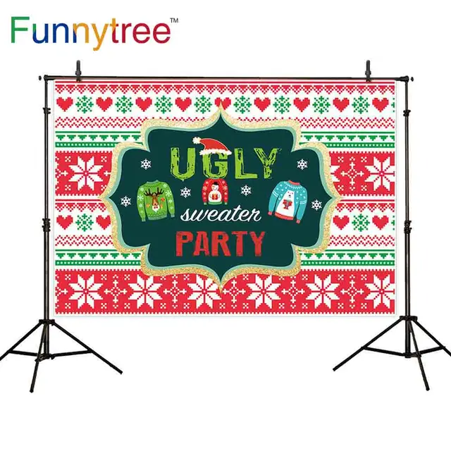 크리스마스의 따뜻함과 기쁨을 담은 Funnytree의 눈 겨울 스웨터 패턴 배경