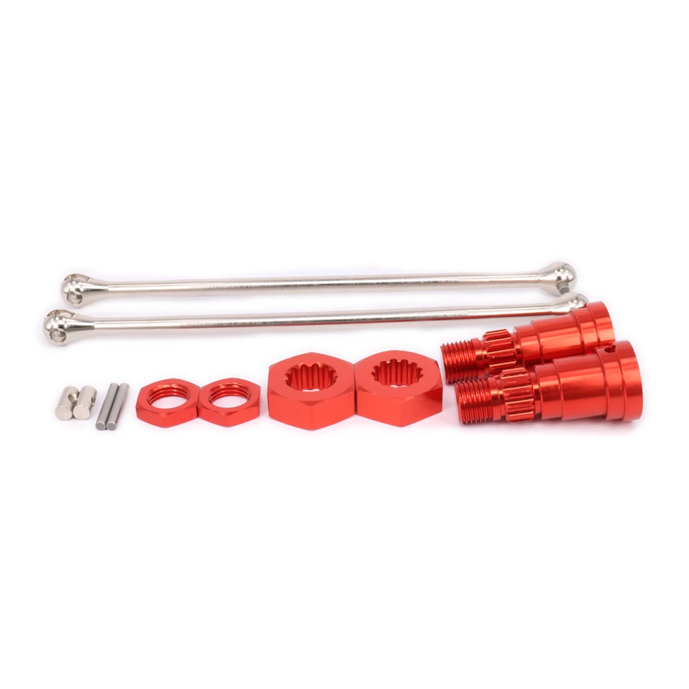 

RCAWD 1Set Front/Rear #45 Steel Universal Drive Shaft Joint With Stub Axle/Hub Hex And Nut Anodized Rc Car 1/6 Traxxas X-Maxx