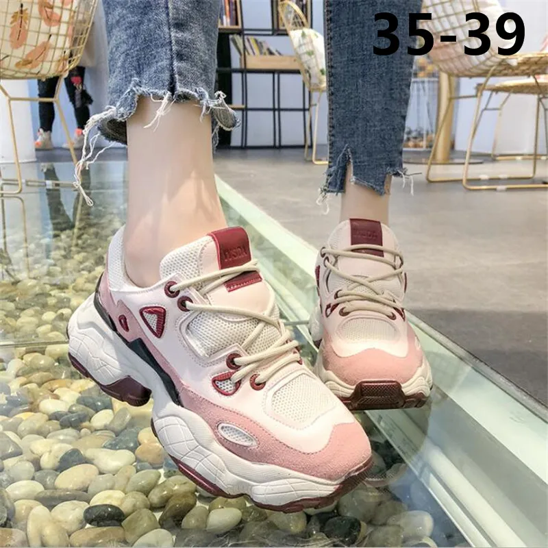 

Women's models increase the thick bottom casual breathable comfortable outdoor sports walking party holiday travel sports shoes