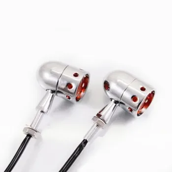 

Metal Retro Turn Signal Lights Indicator Light Chopper Motorcycle Cruiser Bobber Chopper Touring Atv Scooter Offroad Dirt Bike