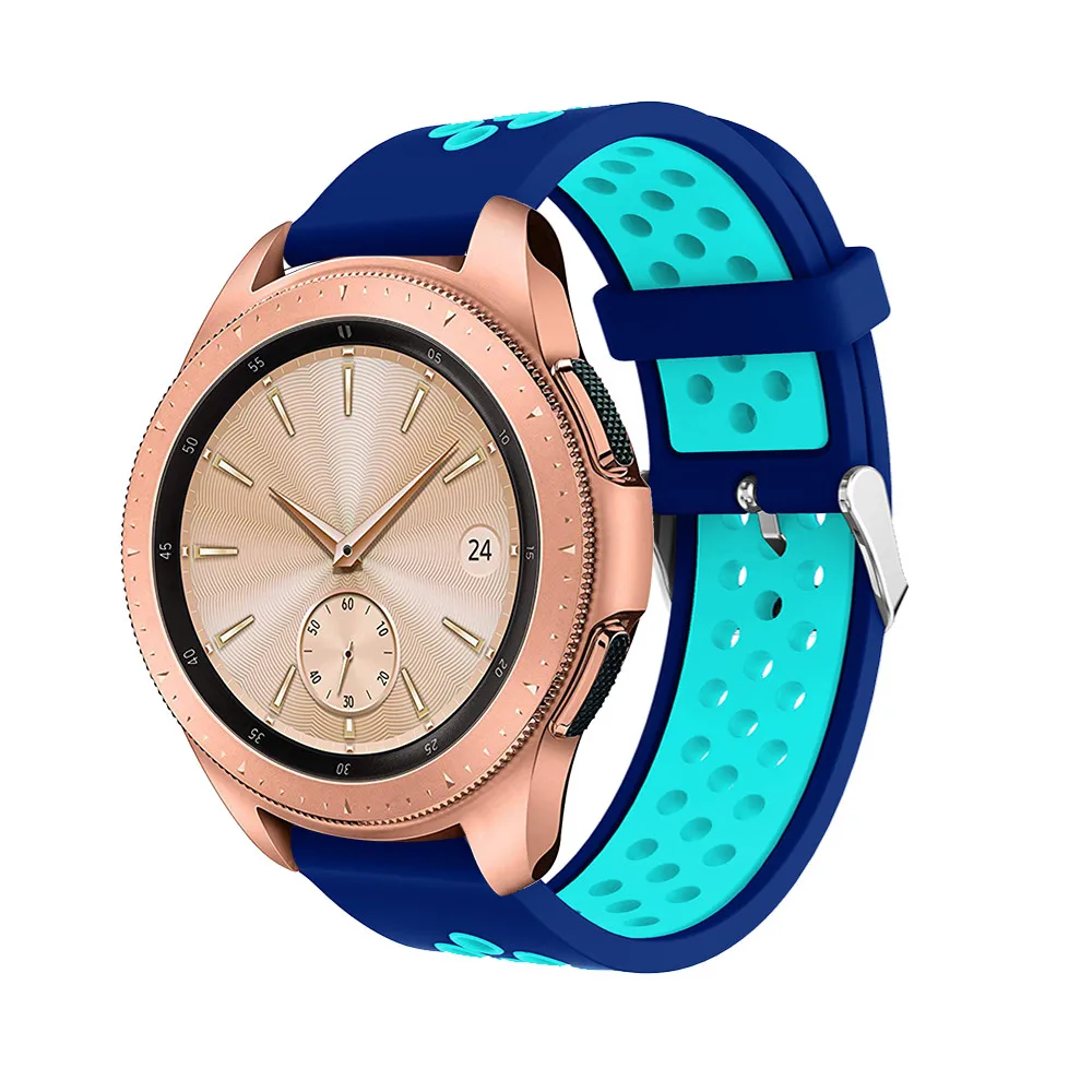

Double Color Sports Silicone Bracelet Strap Band For Samsung Galaxy Watch 42mm 8.29